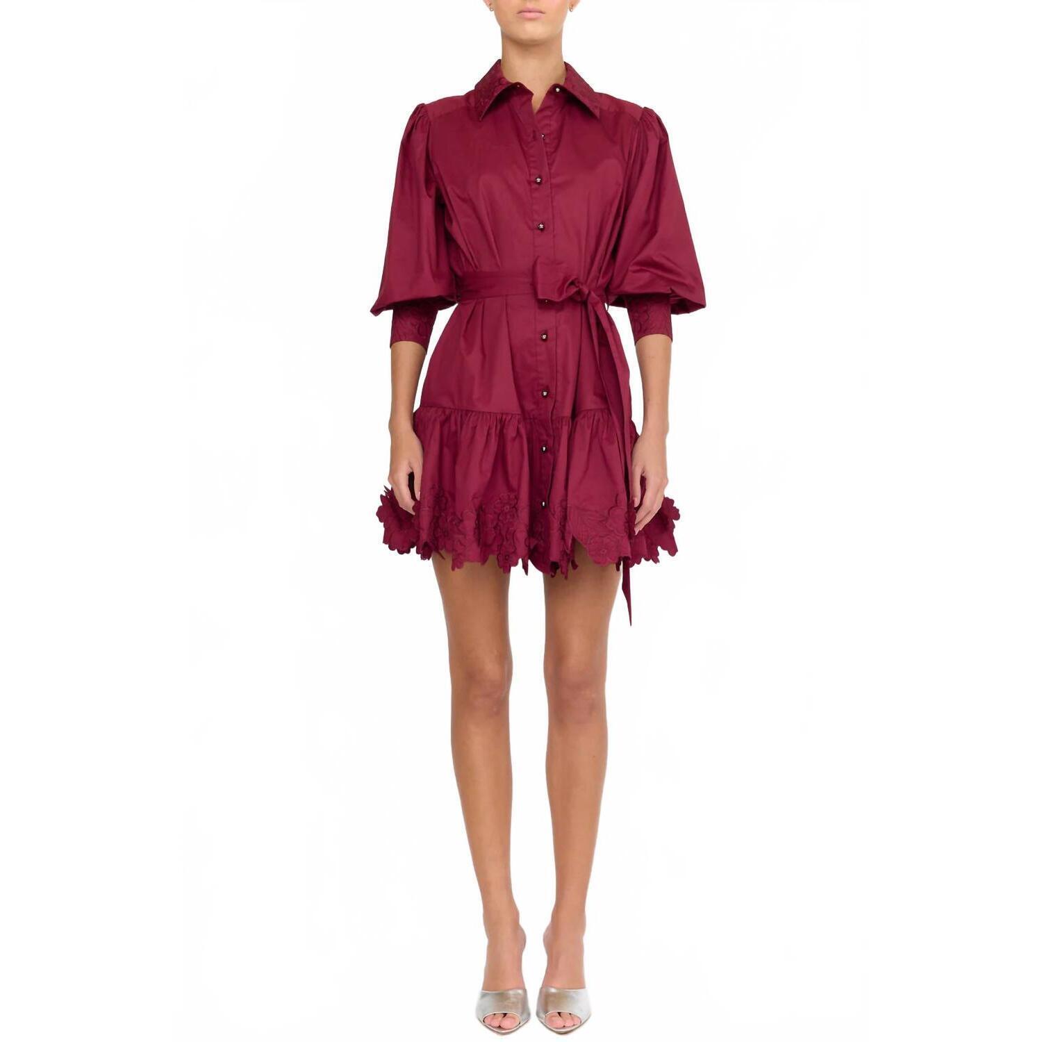 New Christy Lynn Women's Norie Dress In Maroon